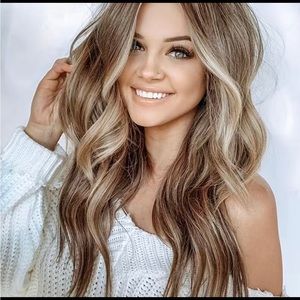 blonde ombré wig with natural roots